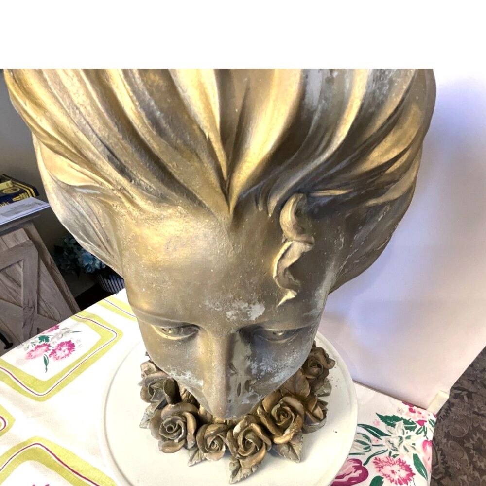 Greek Goddess resin planter woman's head planter stunning must see - Picture 8 of 9
